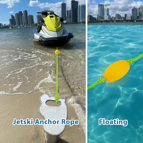 20FT Floating Kayak Tow Rope with Clips - Rescue, Towing & Anchoring Line