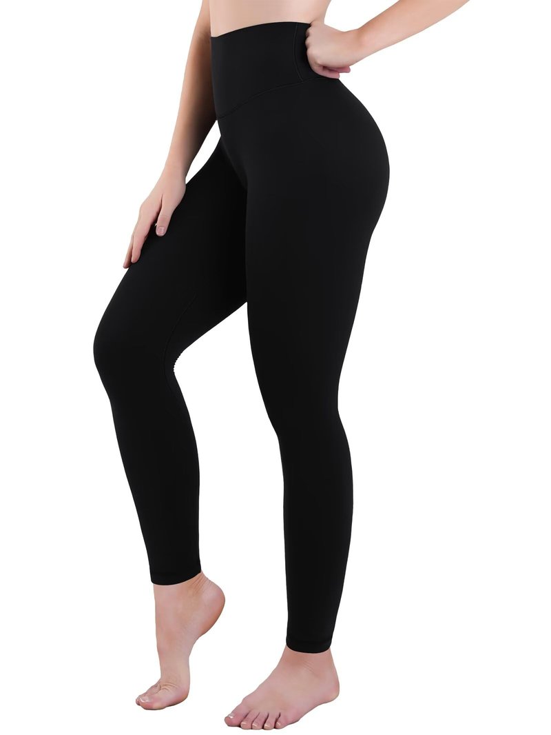 Sunzel Sustainable Butt Lifting Leggings for Women, High Waisted No Front Seam Tummy Control Booty Scrunch Workout Yoga Pants 28" Black Medium