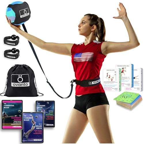 OVANTO VT Pro Volleyball Training Kit - Rebounder, Adjustable Waistband & Gift Set