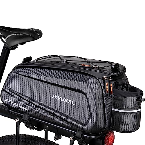 9.5L Waterproof Hard Shell Bike Trunk Bag with Rain Cover