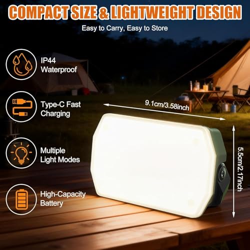 Zanoid Rechargeable Magnetic Work Light 1500LM with Hook & Tripod Mount, USB-C