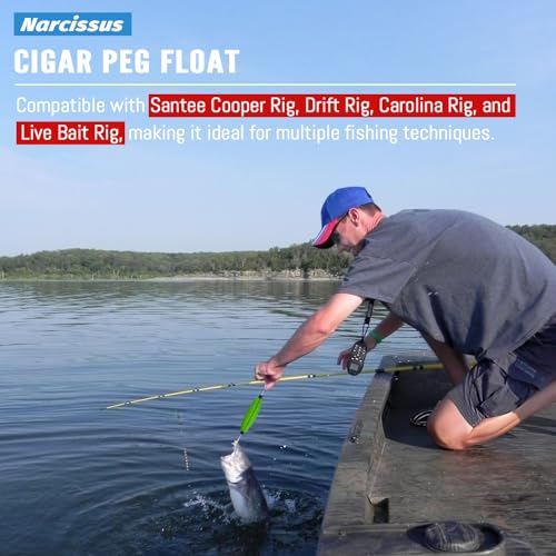 Fishing Slotted Peg Float - 9pcs 1.5in Slip Bobbers for Catfishing & Bass