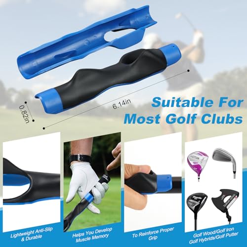 Golf Grip Trainer with Swing Band - Ergonomic Training Aid
