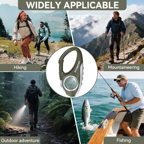 Digital Altimeter with Thermometer & Compass - Portable Weather Forecast