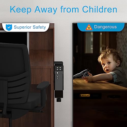 Quick Access Bedside Gun Safe for Handgun - Drop-Down Design 07-LWVE-TDDF