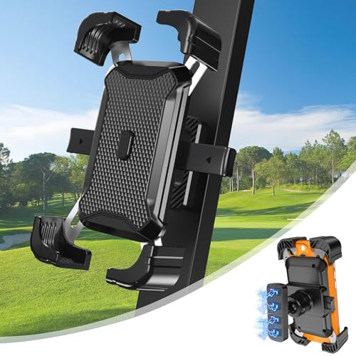 Magnetic Golf Cart Phone Holder - Durable, 360° Rotating Mount