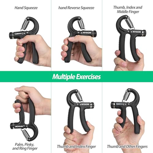 Adjustable Grip Strength Trainer - Black - 1 Pack