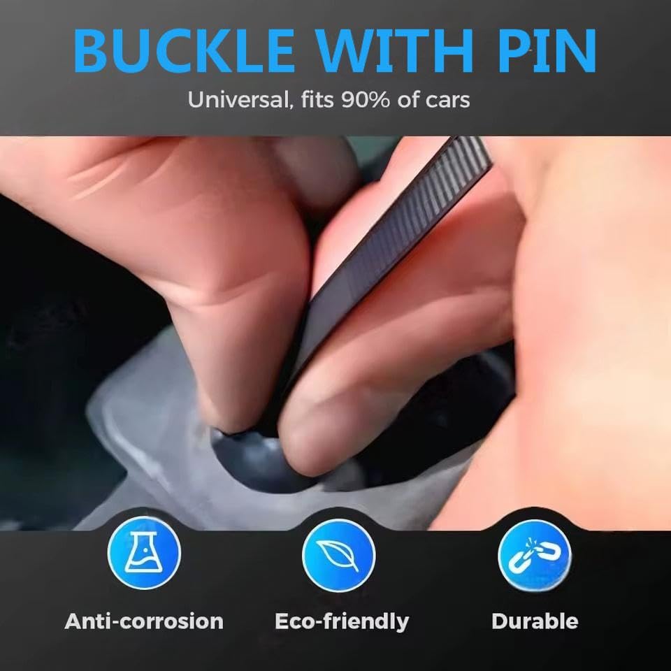 Nylon Universal Cable Tie Buckle for Car 100pcs Heavy-Duty Grip Auto Zip Tie Buckles for Wire, Bumper, and Hose in Car and Home – Secure Cable Tie Buckle Kit