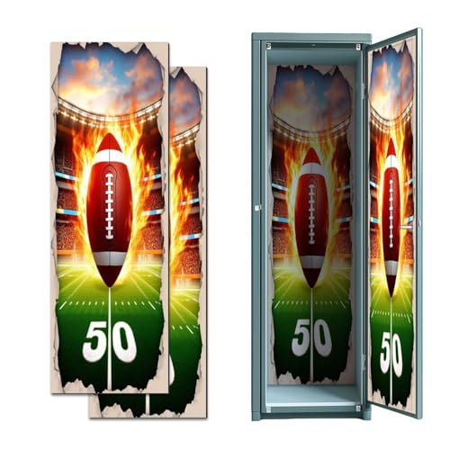 Magnetic Wallpaper for Lockers - 2 Pcs 12" x 36" Rugby Design - Color7