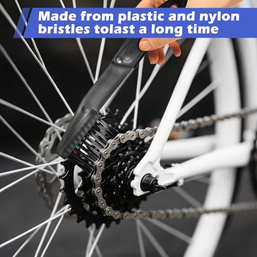 Motorcycle Chain Cleaning Tool Set - 3pcs Brush Kit
