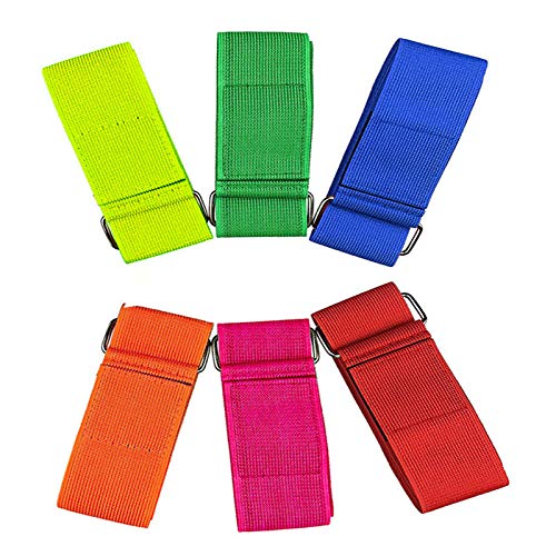 3 Legged Race Bands - 6 Pcs Colorful Elastic Ties for Fun Outdoor Games