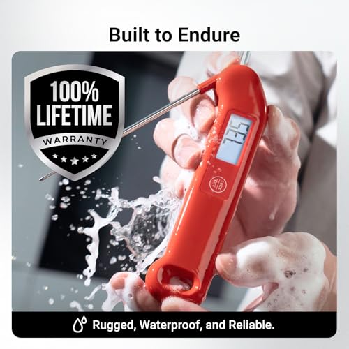 Digital Meat Thermometer - Instant Read, Waterproof, NIST Certified