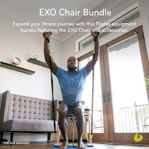 EXO Pilates Chair Bundle - Includes Resistance Bands & Handles