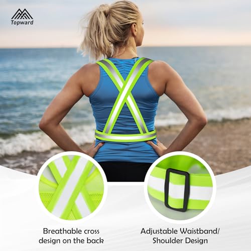Reflective Running Vest with Phone Holder - Adjustable Safety Gear
