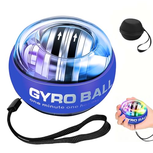 Gyro Ball Wrist Trainer with Colorful Lighting - Blue