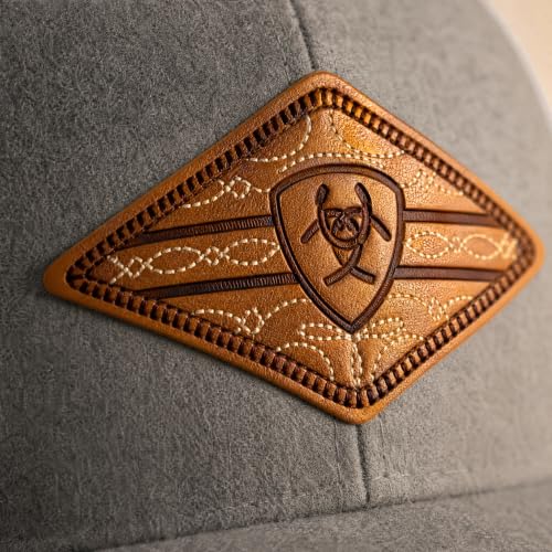 ARIAT Diamond Stitch Patch Trucker Cap - Grey, One Size