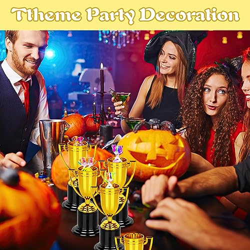 Mini Gold Trophy Awards - 6 Pack Plastic Trophy Cups, 4 Inch