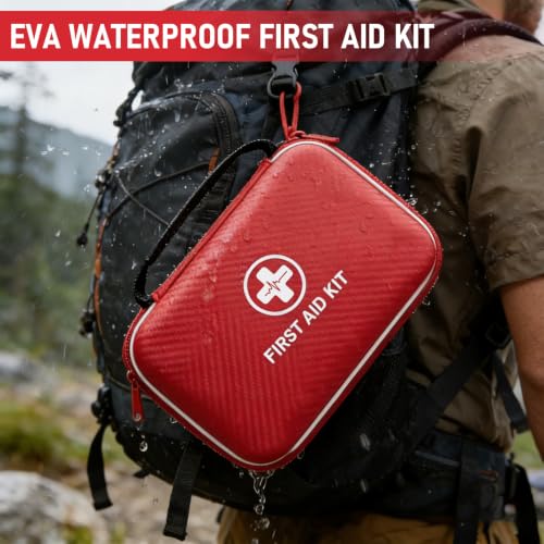 Emergency First Aid Kit Empty with Smart Compartments - 2 Pack, Waterproof EVA Case for Home, Travel, Camping