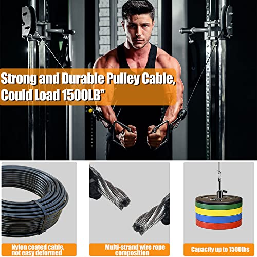 KORIKAHM 98.4 Ft Steel Pulley Cable Replacement for Home Gym Fitness Equipment