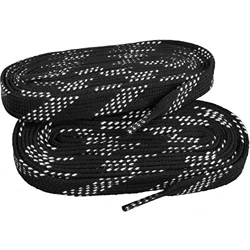 Waxed Hockey Skate Laces - Black 72" - One Pair