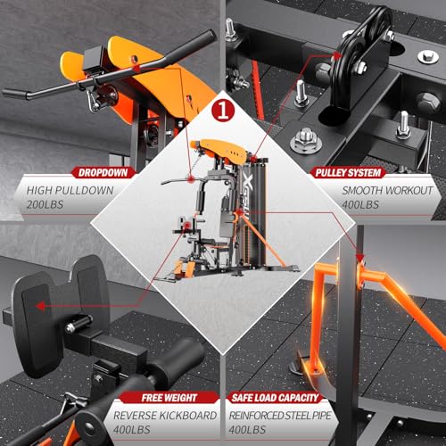 Multi-Function Home Gym Workout Station with Pulley System - L03-1 154LBS