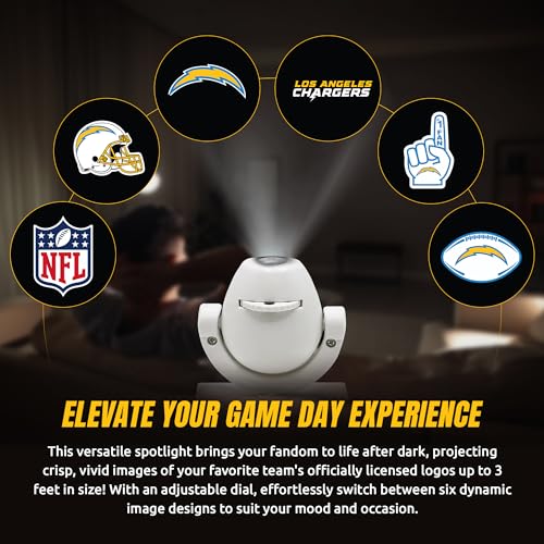 Los Angeles Chargers LED Mini Spotlight Projector - 6 Team Logos