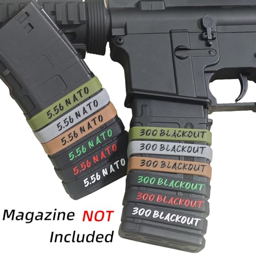 .300 Blackout Magazine Marking Bands - 12 Pack Black-Red