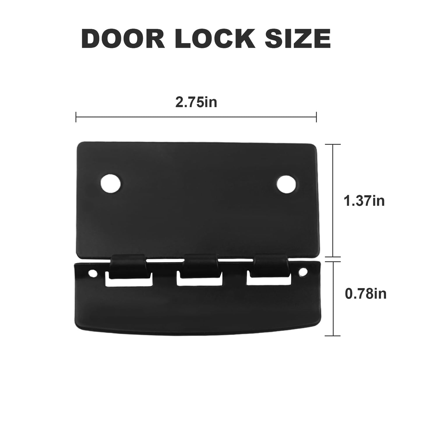Flip Door Lock – Reversible Privacy Lock with Anti-Lock Out Screw for Child Safe Mode & Home Defense, Door Flip Lock Provides Defender Security, Black, 2-Pack