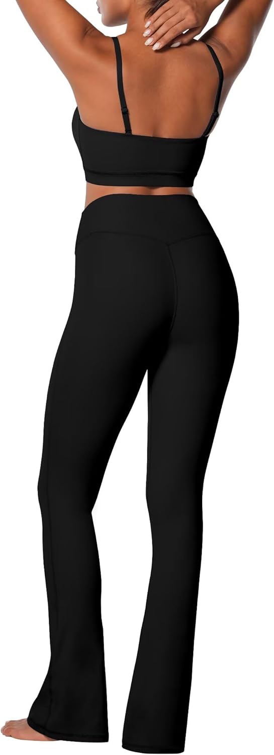 Sunzel High Waist Mini Flared Leggings - Tummy Control Yoga Pants for Women | Casual Flare Design