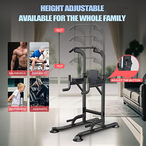 Adjustable Height Power Tower - Multi-Function Workout Station - K