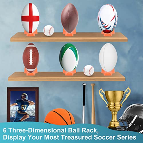 Football Kicking Tee Stand Set for Practice & Display - 6 Pcs