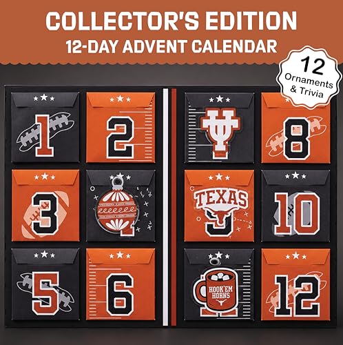 Texas Longhorns Advent Calendar - 12 Days of Ornaments & Trivia