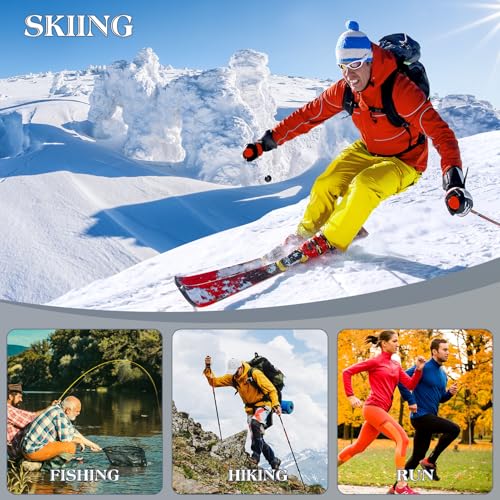 Jspupifip Unisex Waterproof Breathable Socks - Medium Black for Outdoor Activities