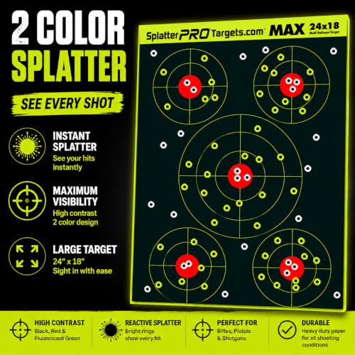 18x24 Extra Large Reactive Splatter Targets - 50 Pack