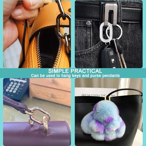 1-Inch Silver Oval Carabiner Clips - 10 Pack for Keychains & Pets