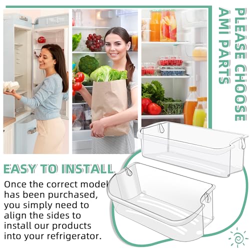 241505301 & 241505501 Refrigerator Door Bin Replacement Parts fot for frigi.daire FGHC2331PFAA FFSC2323TS0 LGHK2336TF6 FGSC2335TF0 FGSC2335TFB FFSC2323TSA FFSC2323TS8 Refrigerator BY AMI PARTS