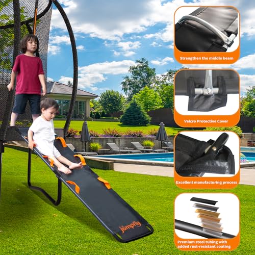 Universal Trampoline Slide Ladder with Handles - Orange