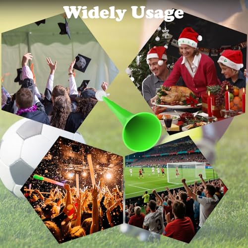 24-Inch Collapsible Vuvuzela Noise Maker - Green Stadium Horn