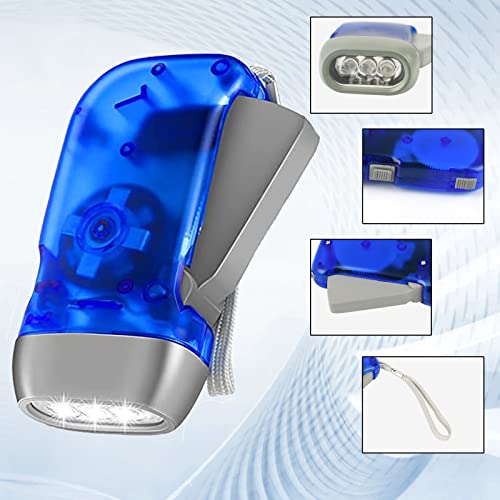 24 Pack Hand Crank LED Flashlights - No Batteries Emergency Portable Light