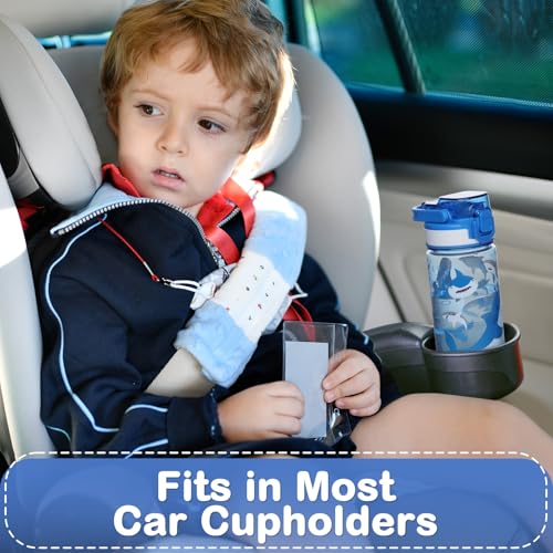 16 oz Kids Water Bottle with Straw - Shark Design