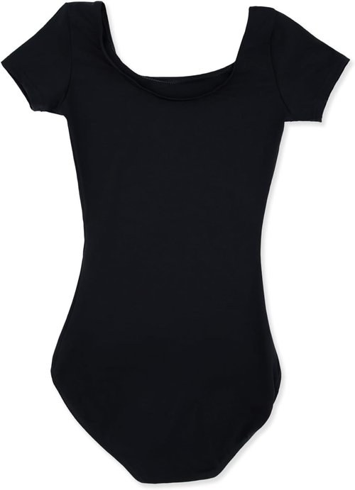 Capezio Girls Short Sleeve Leotard - Comfortable Fit for Dance | Available in Multiple Sizes