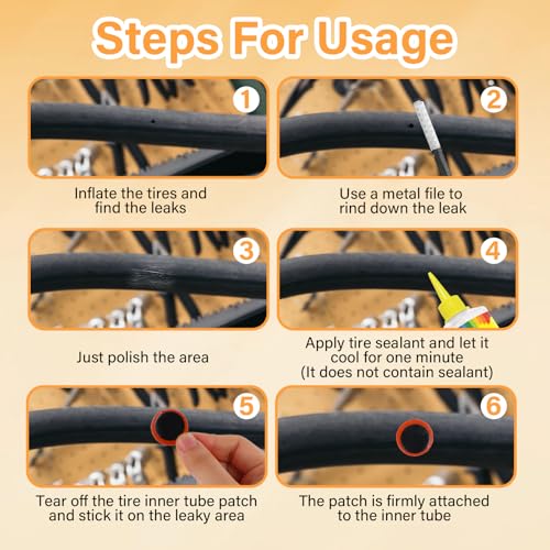 96 Bicycle Tire Patches - Non-Self Adhesive Rubber for Repairs