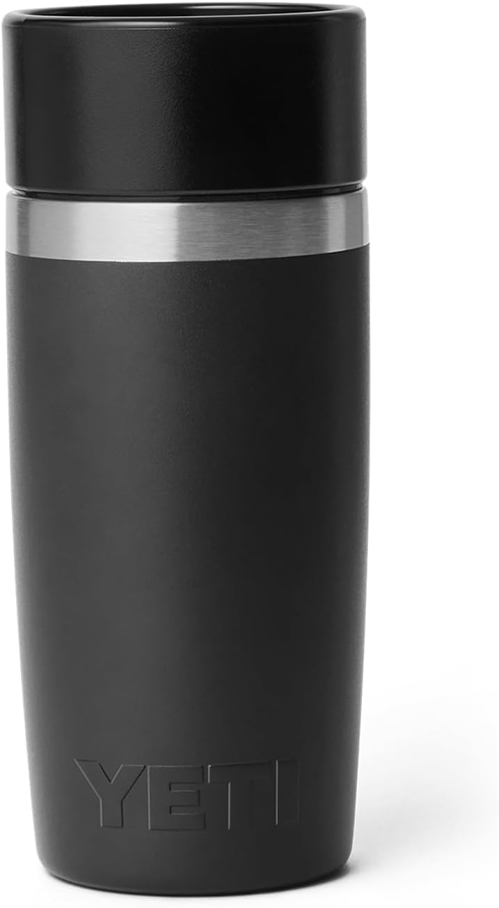YETI Rambler 12 oz Travel Bottle - Stainless Steel, Vacuum Insulated, Leakproof Cap | Black