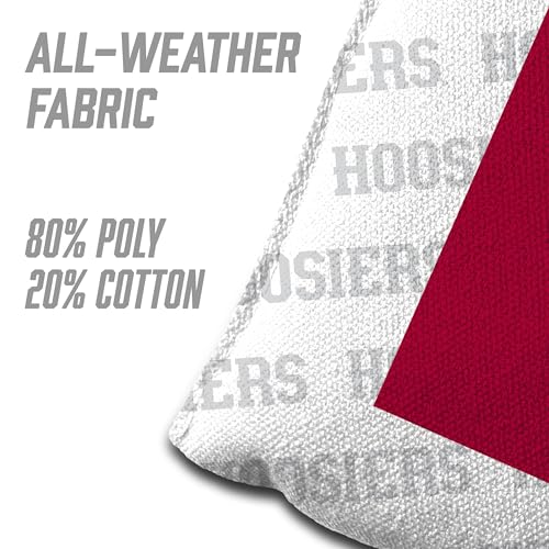 YouTheFan NCAA Indiana Hoosiers Cornhole Bags - All Weather 6x6 Regulation Size