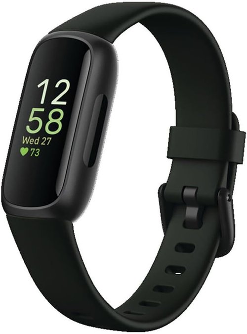 Fitbit Inspire 3 Health & Fitness Tracker - Stress Management, Sleep Tracking & 24/7 Heart Rate | Midnight Zen/Black, One Size (S & L Bands Included)