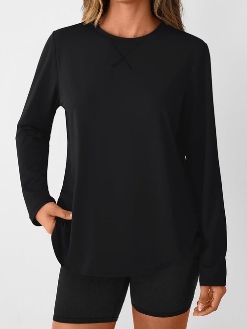 AUTOMET Women's Long Sleeve Workout Tops - Quick-Dry Gym Shirts with UPF 50+ UV Protection | Ideal for Running & Hiking