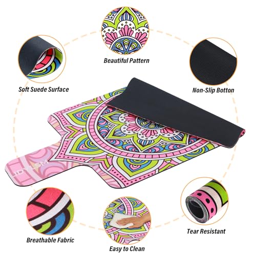 Pilates Reformer Mat - Non-Slip Lightweight Towel - Pink