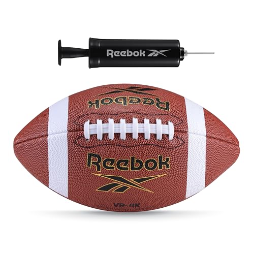 Reebok Official Size Football - Composite Leather, Anti-Slip Grip, Outdoor Recreational Use