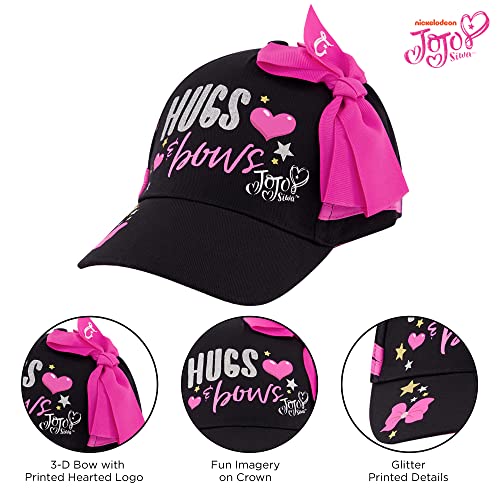 JoJo Siwa Adjustable Girls Baseball Cap - Ages 4-7 - Black