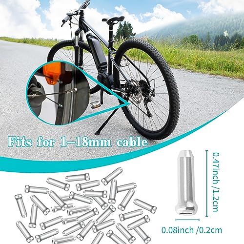 100PCS Aluminum Bike Cable End Caps for Brake and Shifter Wires